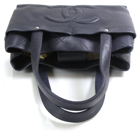 Chanel Caviar Executive Cerf Shopper Tote Navy 6 of 12