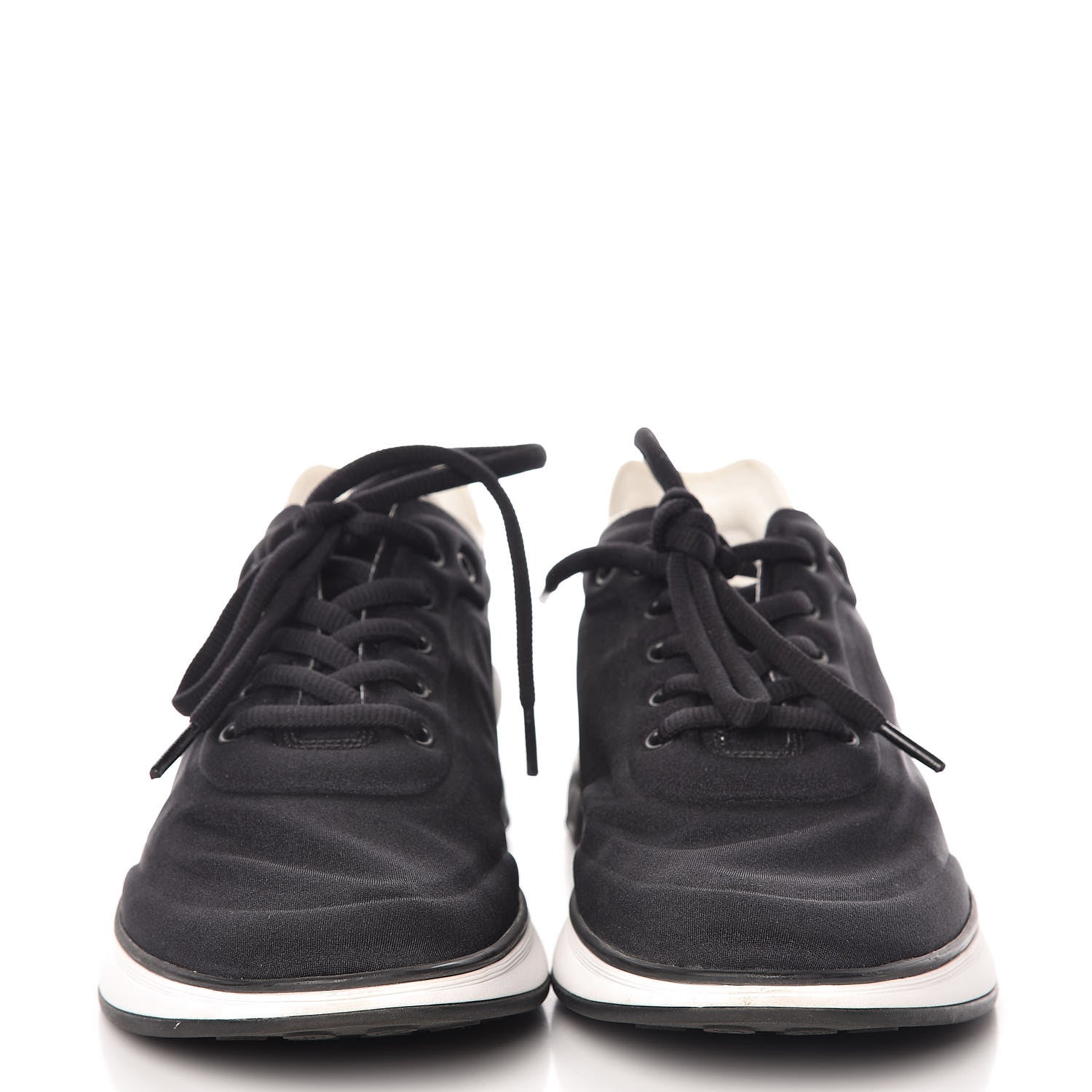 Chanel Lycra CC Sneakers 40 Black 2 of 7