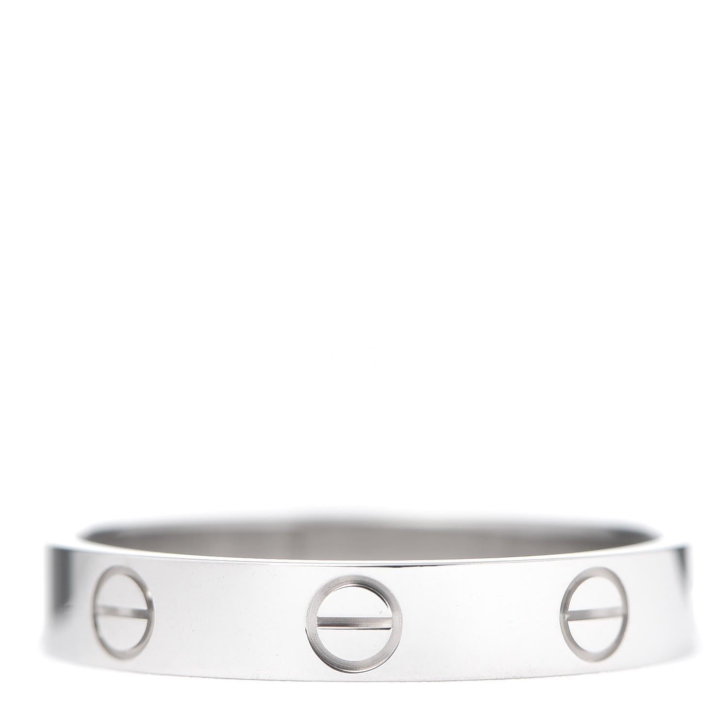 Cartier 18K White Gold 3.5mm LOVE Wedding Band Ring 57 8 3 of 5