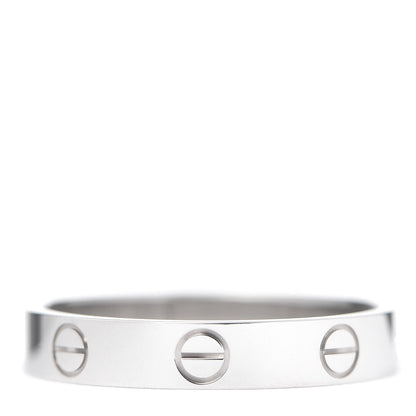 Cartier 18K White Gold 3.5mm LOVE Wedding Band Ring 57 8 3 of 5