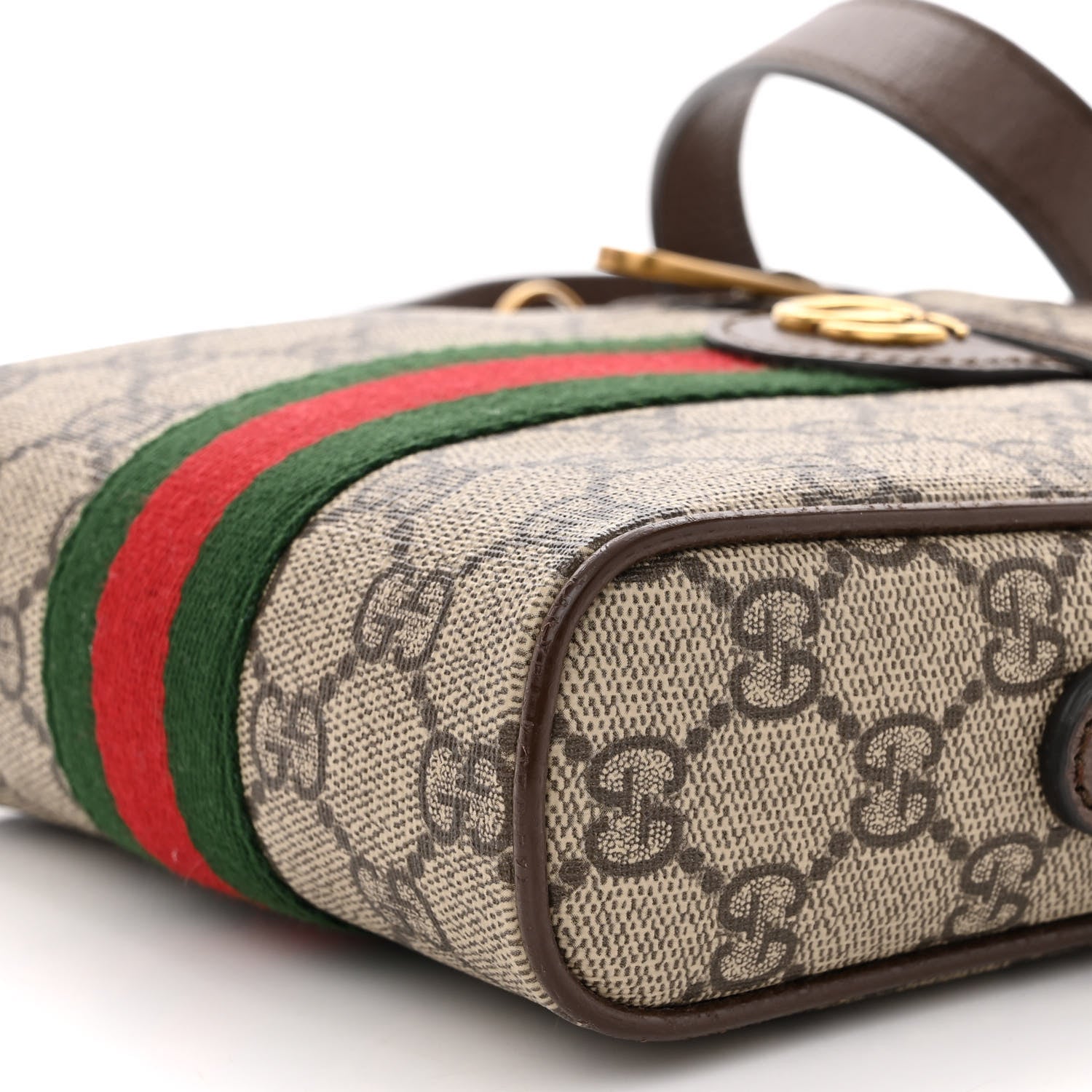 Gucci GG Supreme Monogram Web Mini Ophidia Messenger Brown 10 of 10