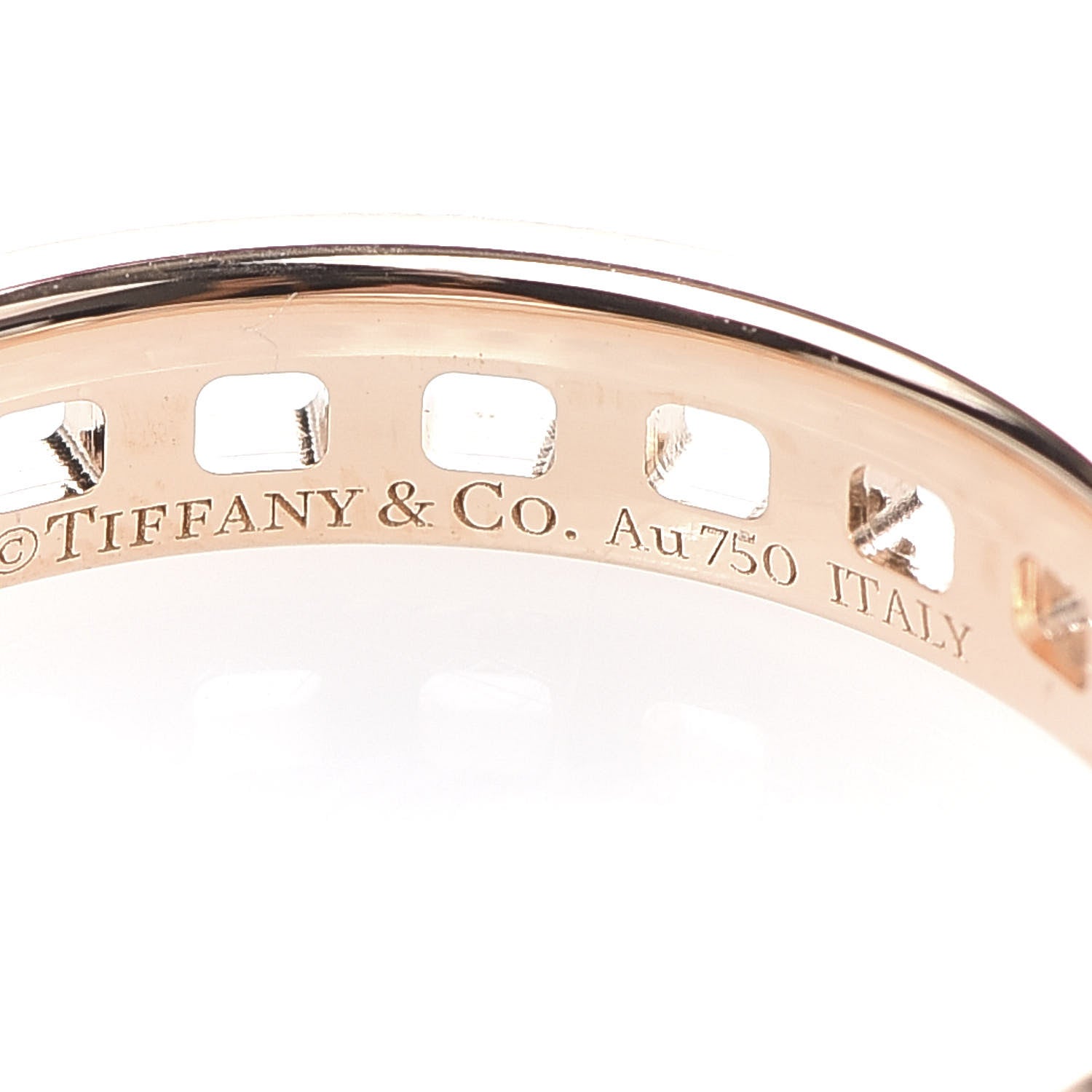 Tiffany 18K Rose Gold Narrow T True Ring 49 5 4 of 4