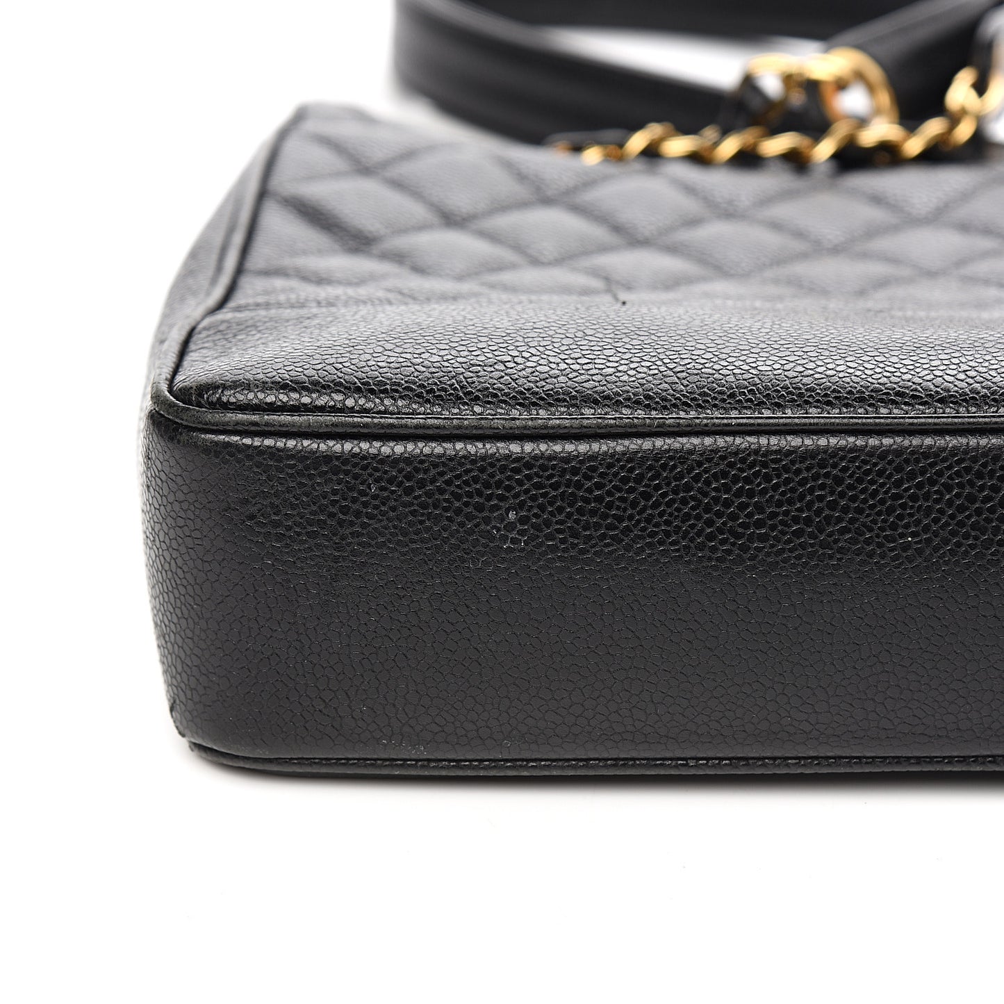 Caviar Quilted Shoulder Bag Black