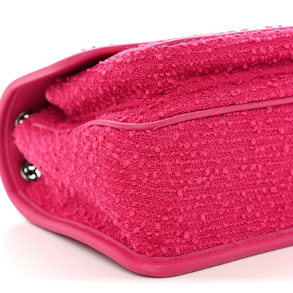 Saint Laurent Boucle Tweed Monogram Baby Niki Chain Satchel Pink 10 of 11