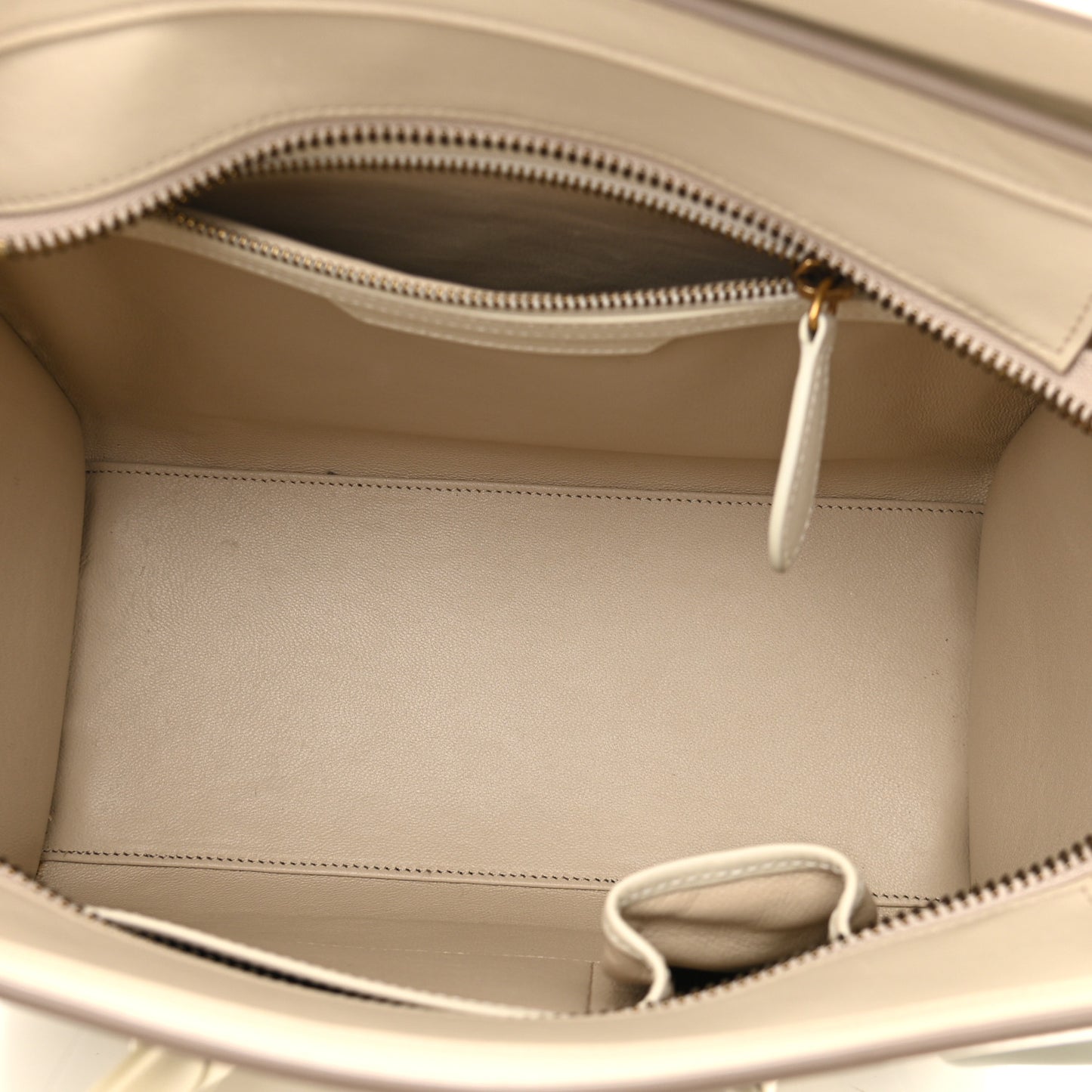Shiny Smooth Calfskin Micro Tri-Color Luggage Natural