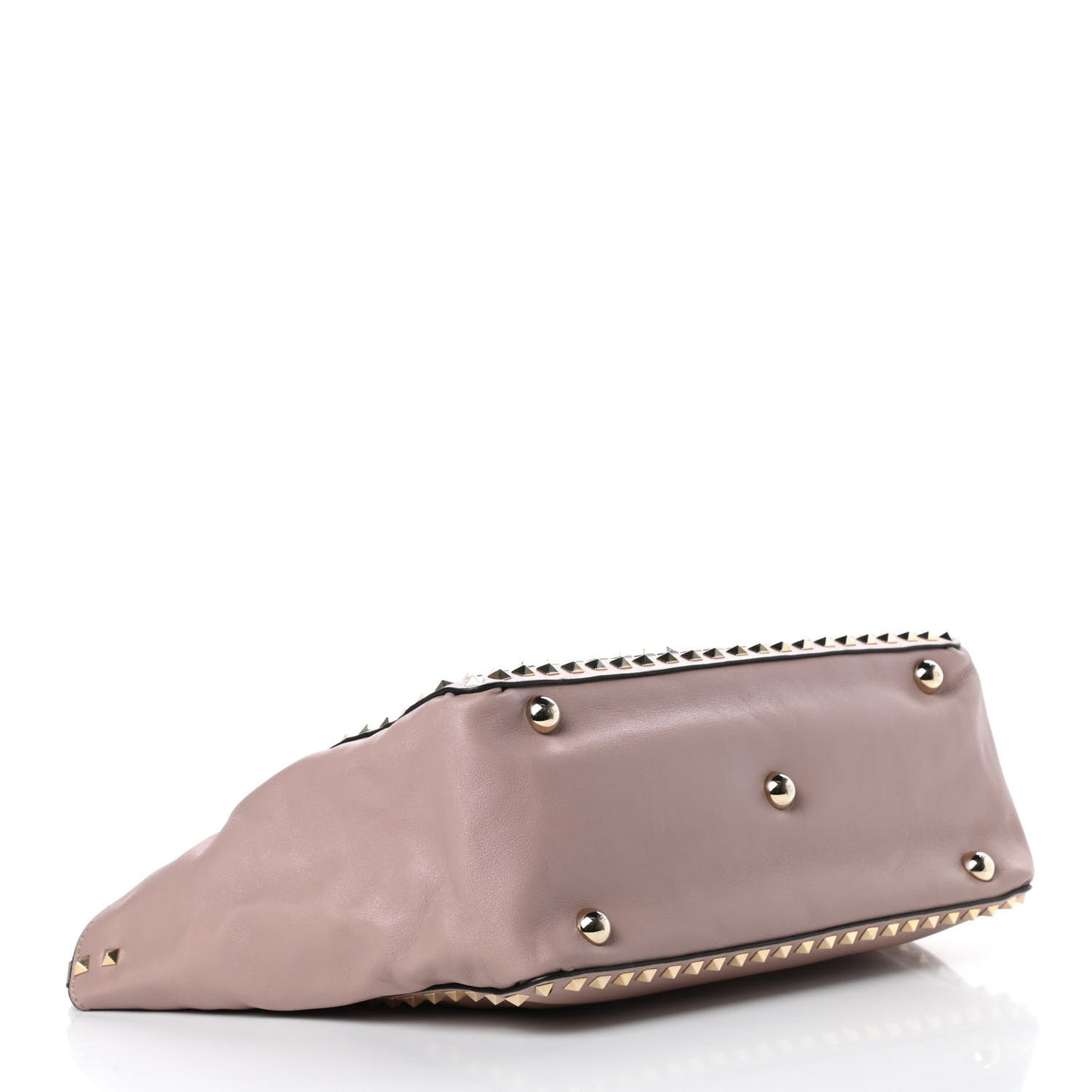 Vitello Medium Rockstud All Over Tote Poudre