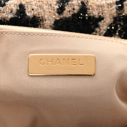 Chanel Tweed Maxi Chanel 19 Flap Beige Black 6 of 10