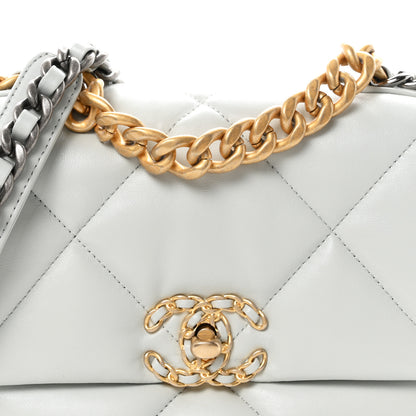 Chanel Lambskin Quilted Medium Chanel 19 Flap Light Blue 8 of 11