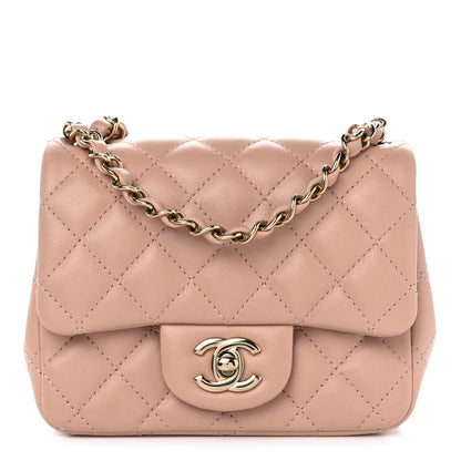 Chanel Lambskin Quilted Mini Square Flap Beige 1 of 11