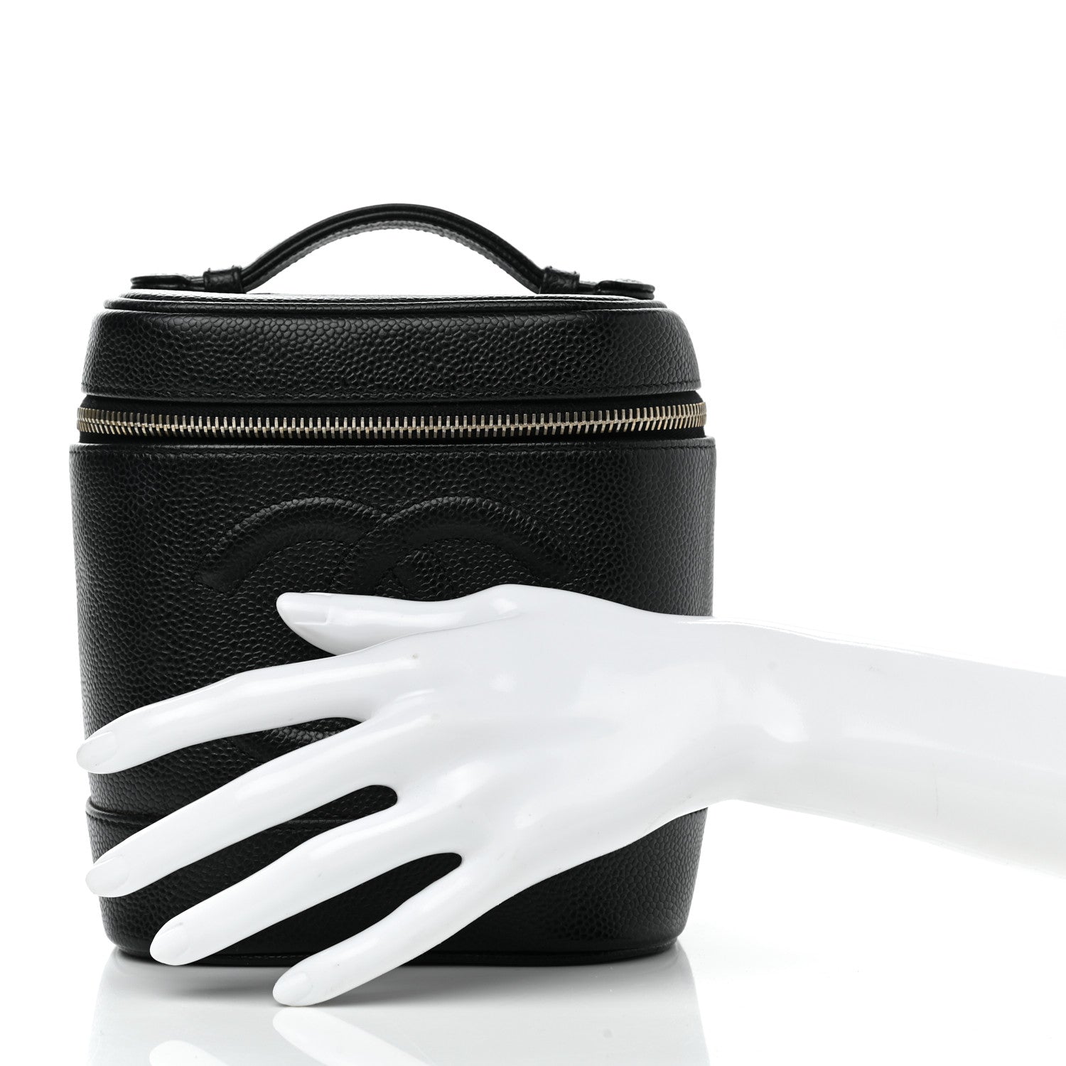 Chanel Caviar Vanity Cosmetic Case Black 2 of 7