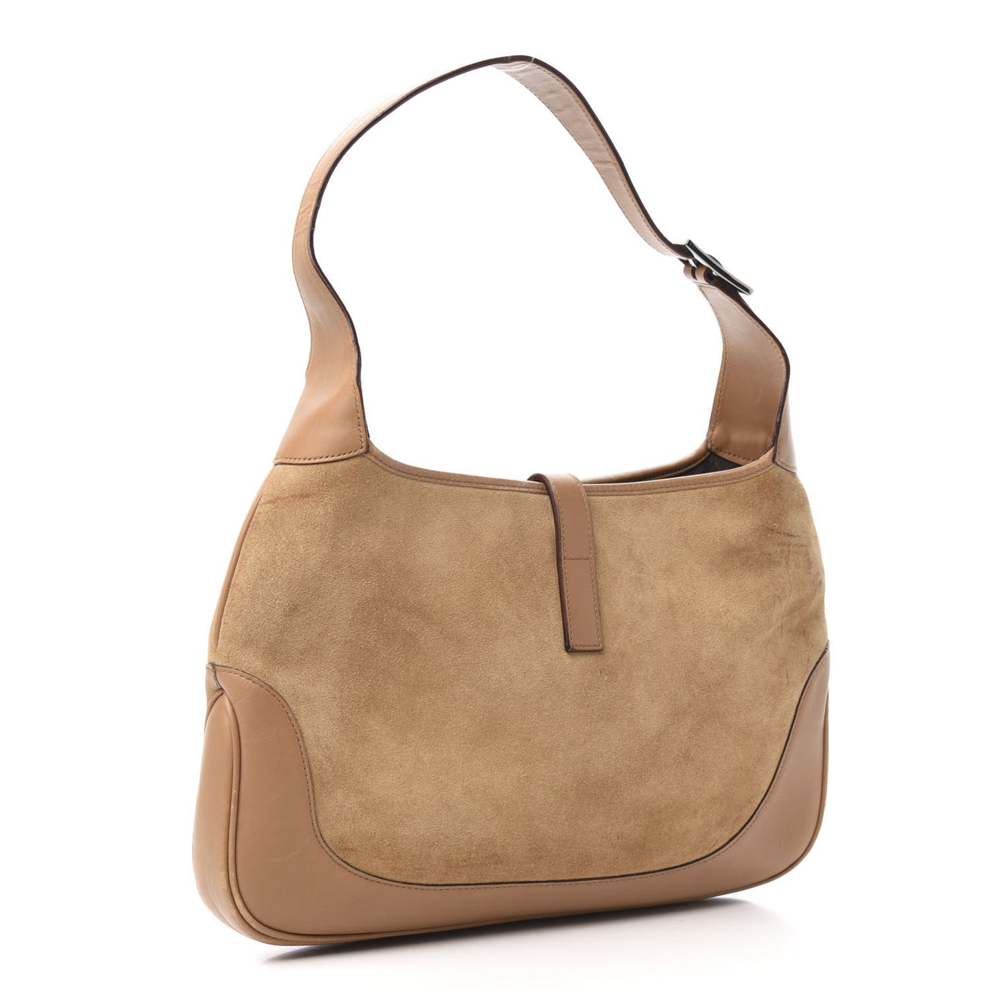 Suede Small Jackie O Hobo Light Brown