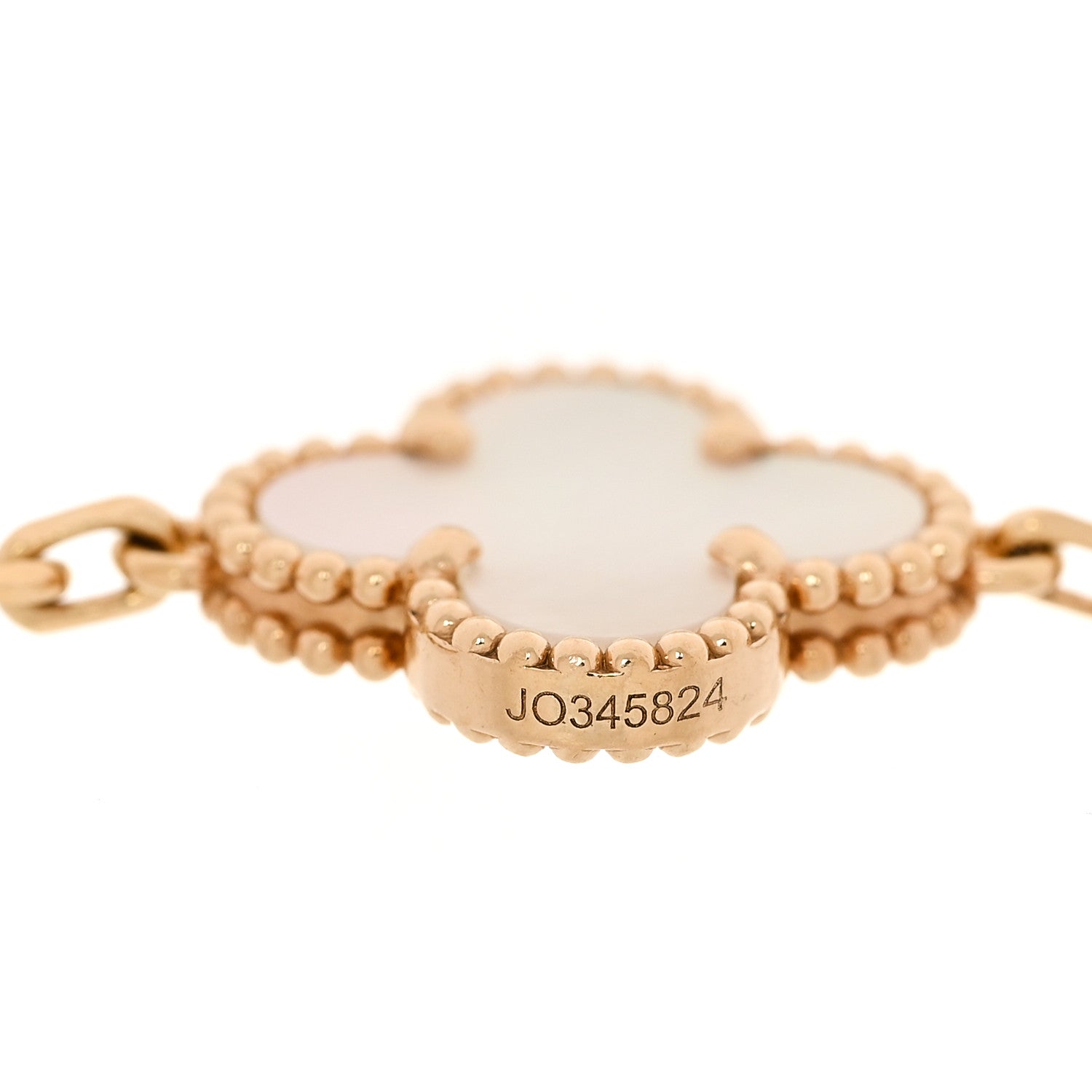Van Cleef & Arpels 18K Yellow Gold Mother of Pearl 5 Motifs Vintage Alhambra Bracelet 4 of 6