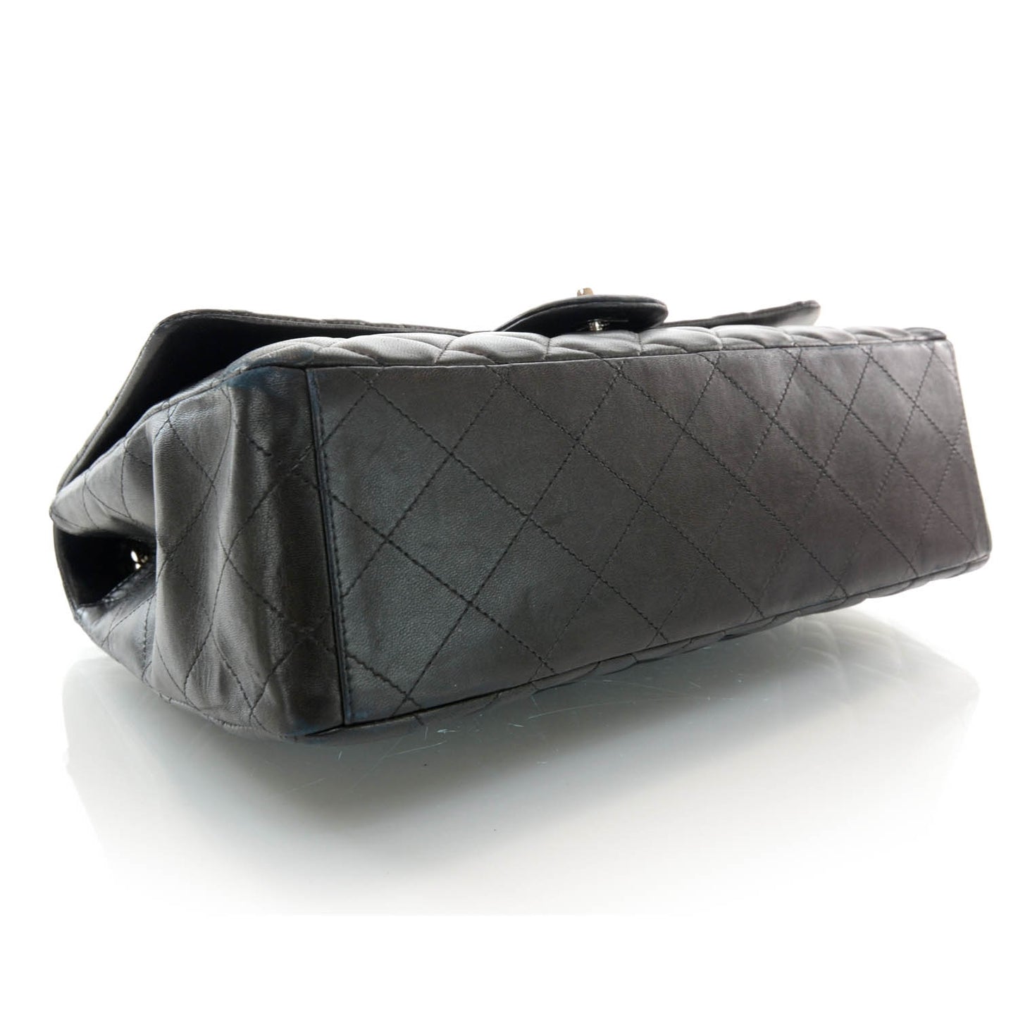 Lambskin Maxi Single Flap Black