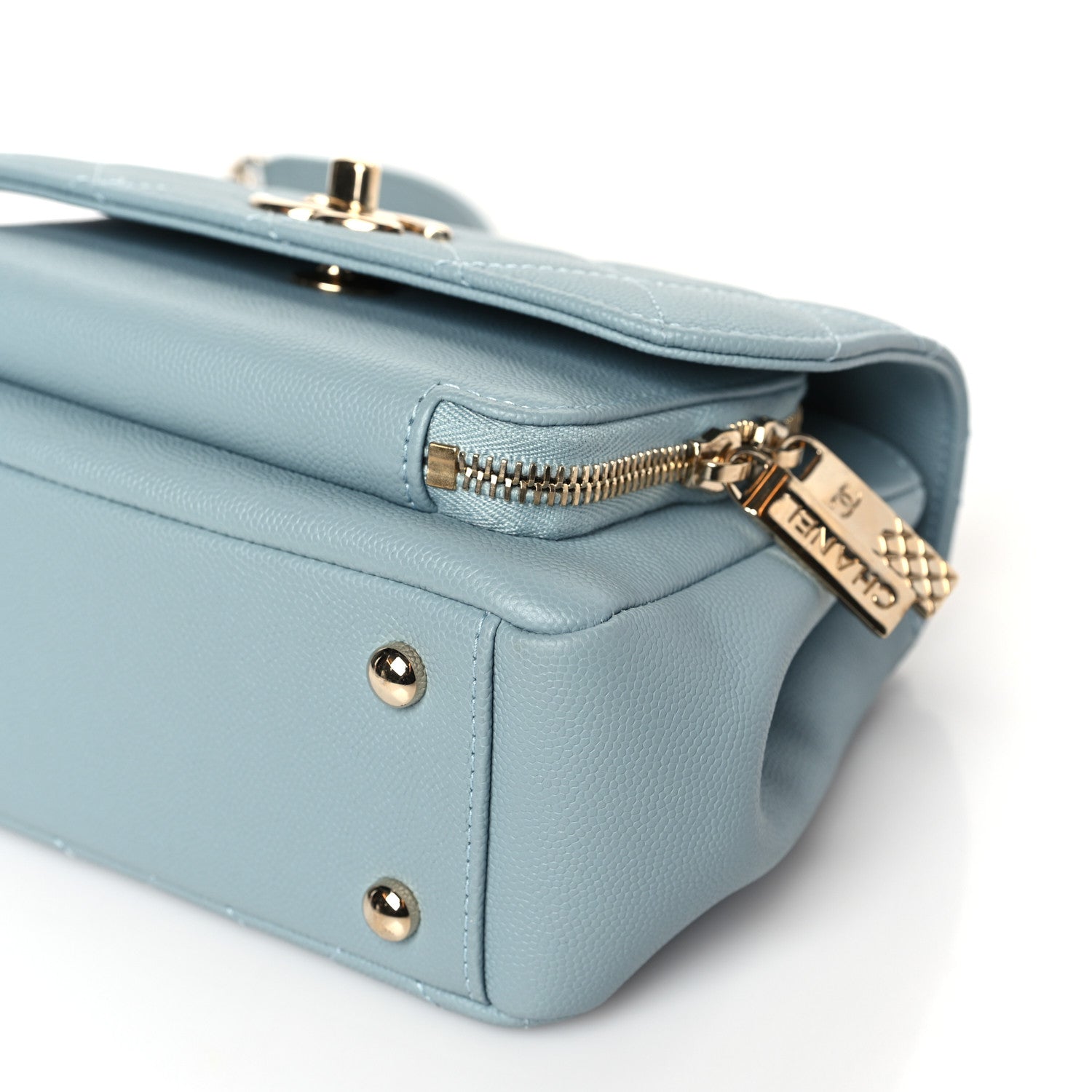 Chanel Caviar Quilted Small Business Affinity Flap Light Blue 9 of 9