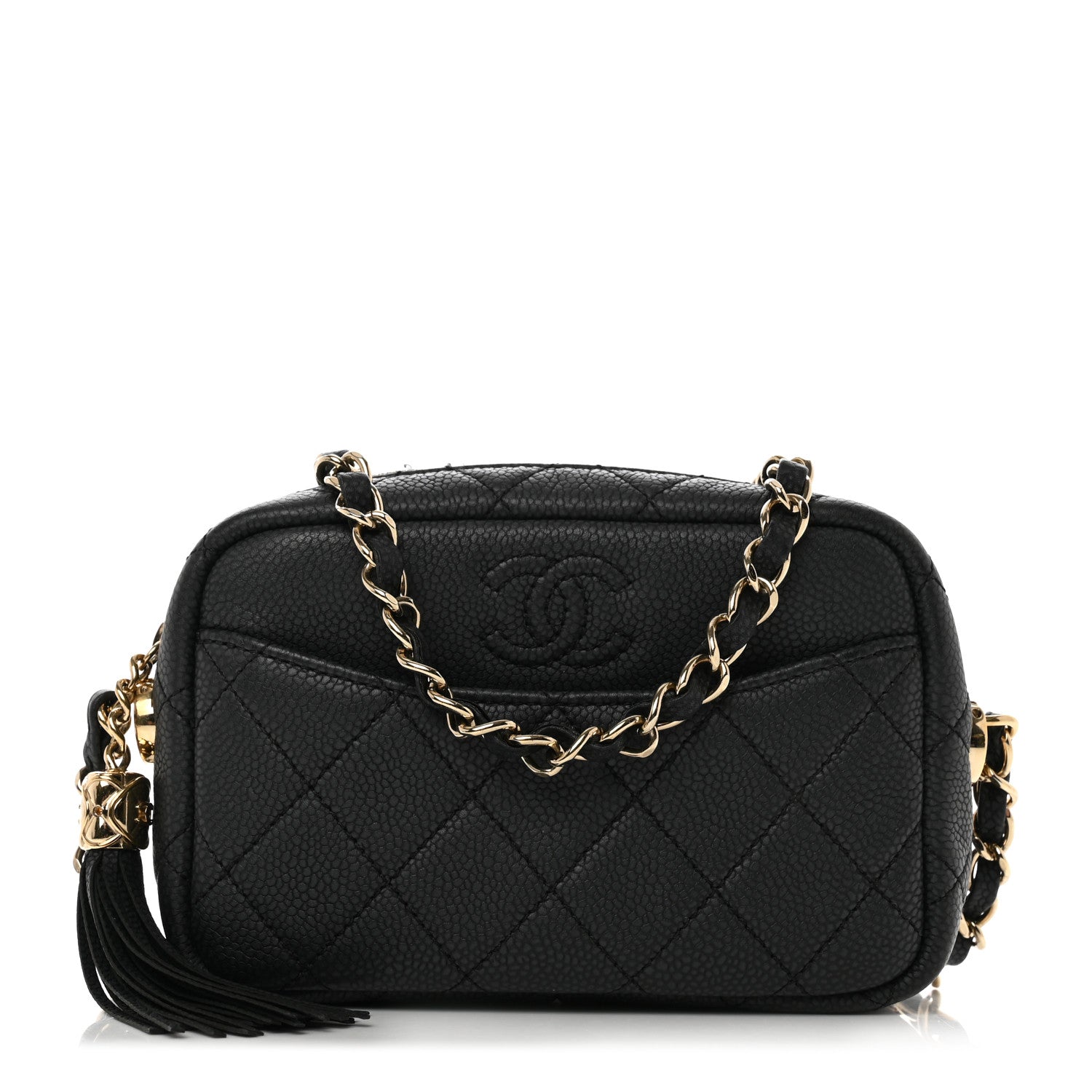 Chanel Caviar Quilted Mini Coco Tassel Camera Case Black 1 of 7