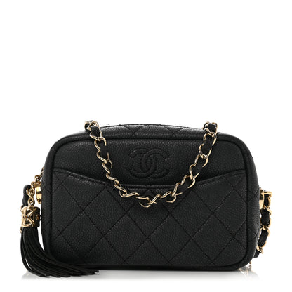 Chanel Caviar Quilted Mini Coco Tassel Camera Case Black 1 of 7