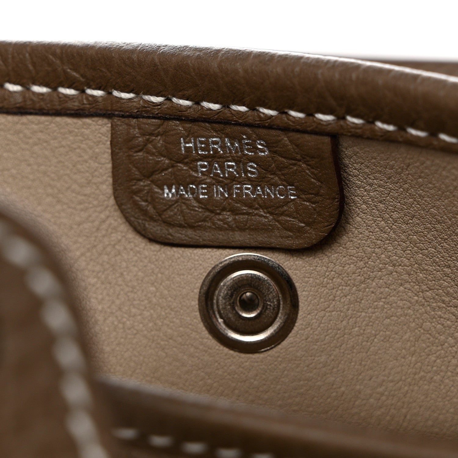 Hermes Veau Grizzly Taurillon Clemence Evelyne TPM Gris Caillou Etoupe 6 of 10