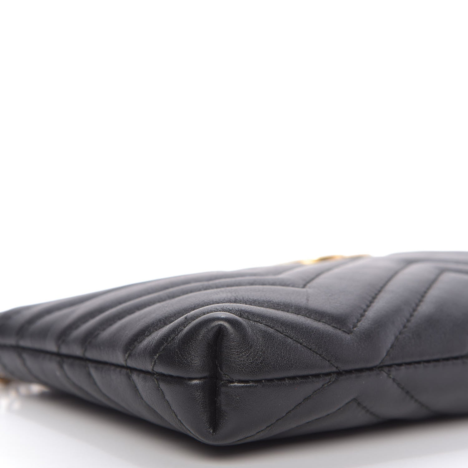 Gucci Calfskin Matelasse Mini GG Marmont Chain Bag Black 6 of 10