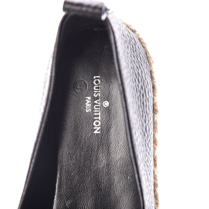 Louis Vuitton Calfskin Tropical Bloom Espadrille Flats 36 Black 7 of 9
