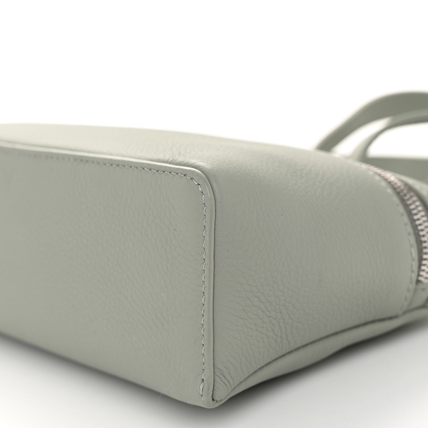 Loro Piana Grained Calfskin L19 Extra Pocket Pouch Eucalyptus