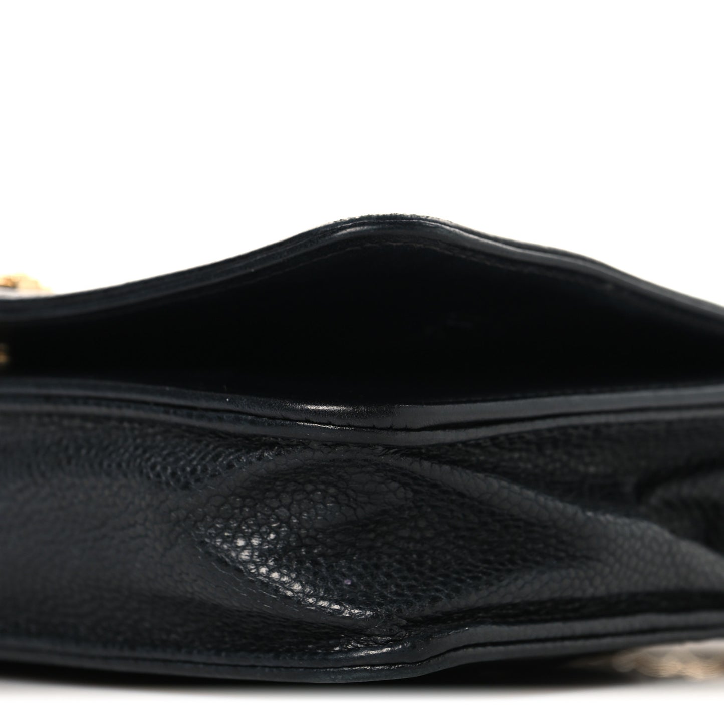 Caviar Quilted Boy Wallet On Chain WOC Black