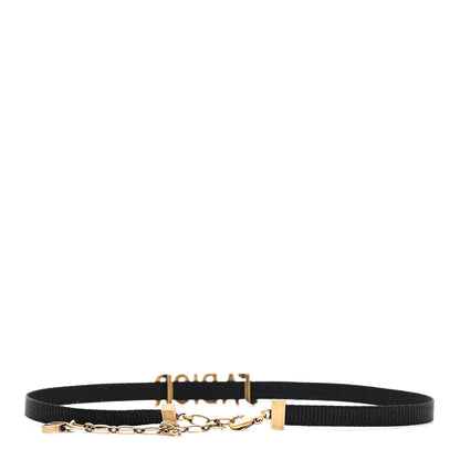 Christian Dior Grosgrain Ribbon J'Adior Logo Choker Necklace Black 2 of 3