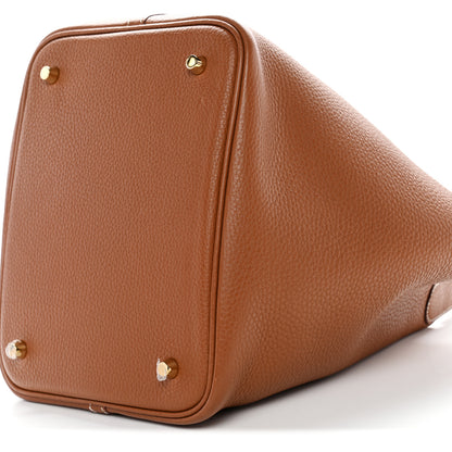 Hermes Taurillon Clemence Picotin Lock 22 MM Gold 9 of 10