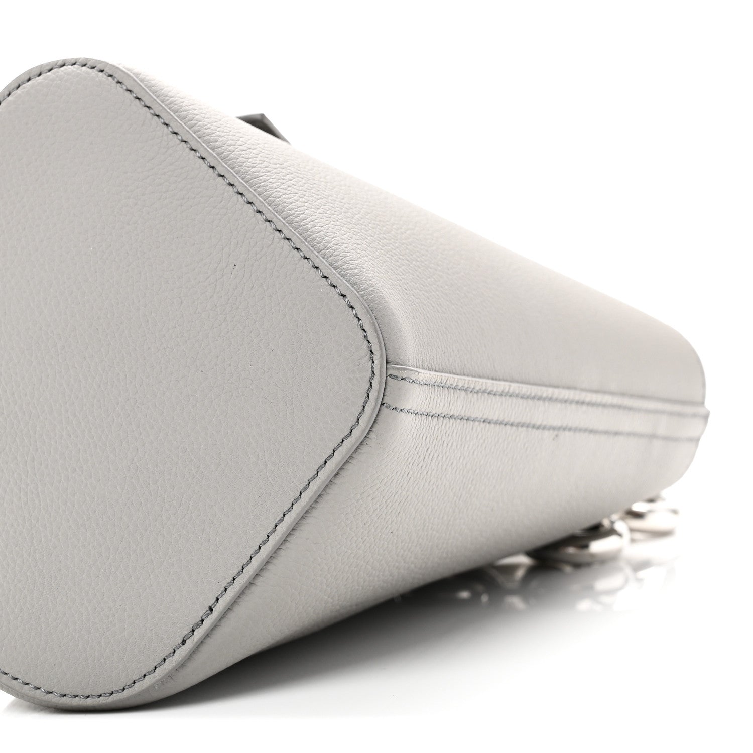 Loewe Soft Grained Calfskin Mini Pebble Bucket Bag Pearl Grey 9 of 9