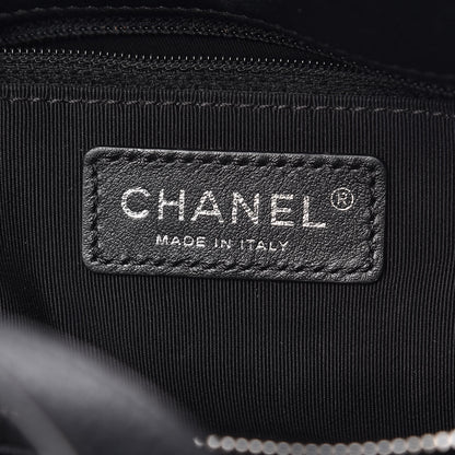 Chanel Metallic Grained Calfskin Quilted Large Casual Pocket Tote Black 6 of 12