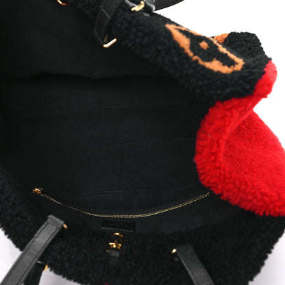 Louis Vuitton Shearling Monogram Giant Teddy Onthego GM Black Red 5 of 10