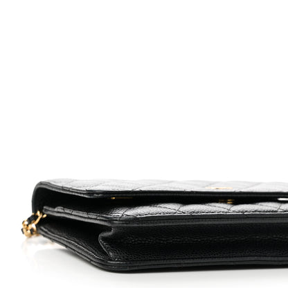 Chanel Caviar Quilted Wallet on Chain WOC Black 10 of 12