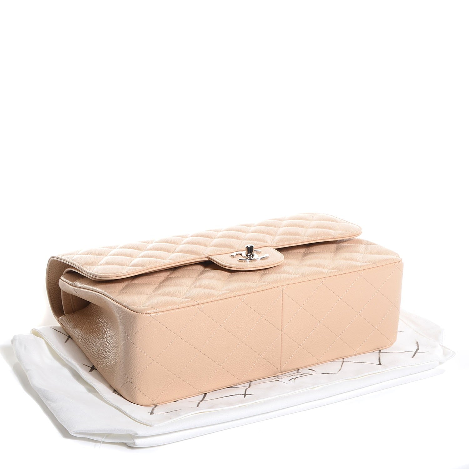 Chanel Caviar Jumbo Double Flap Light Beige 4 of 9