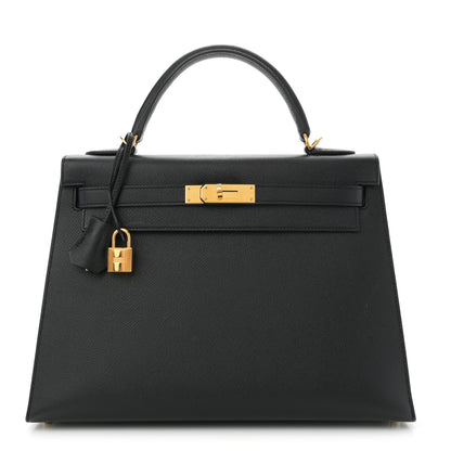 Hermes Epsom Kelly Sellier 32 Black 1 of 14