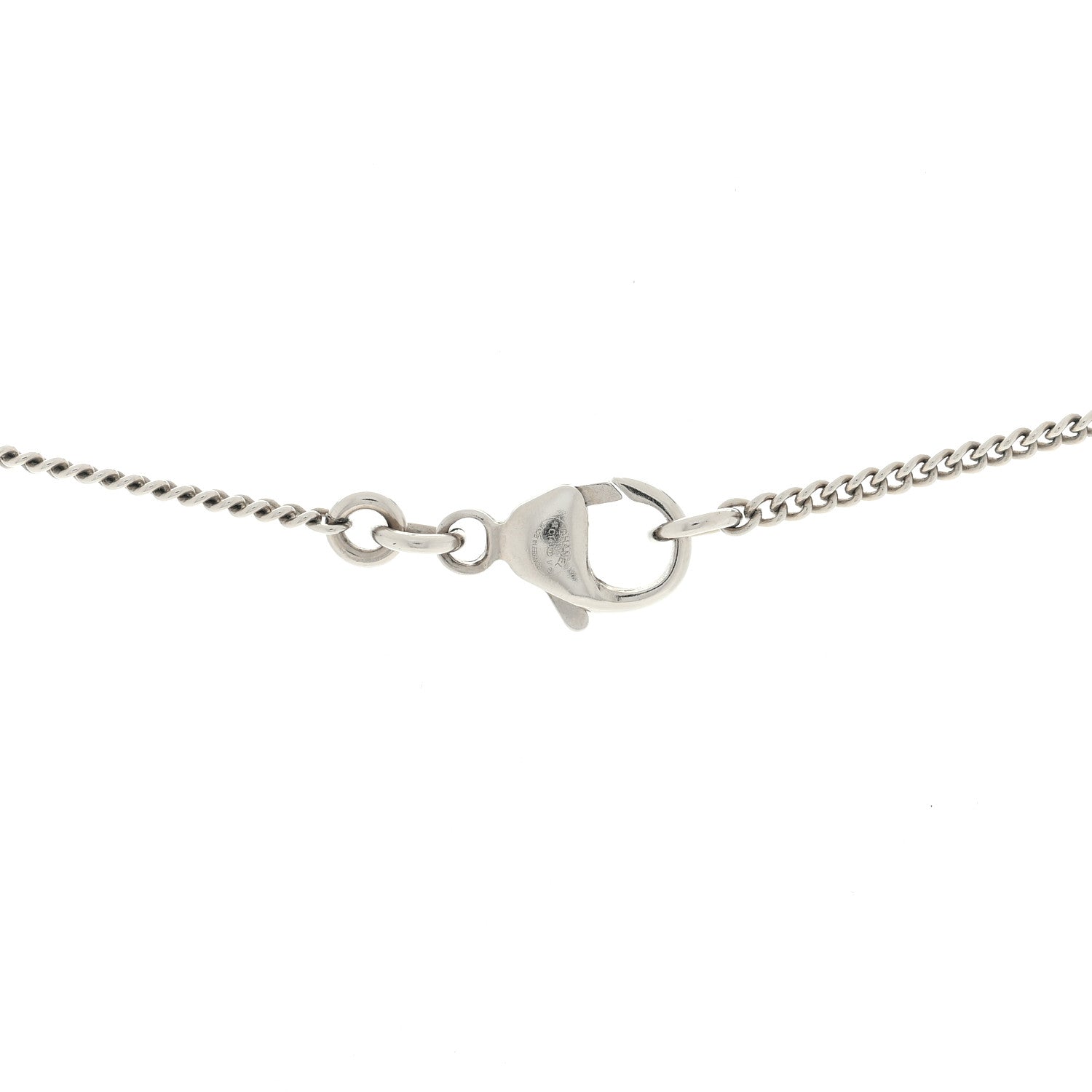Chanel Crystal Pearl Twisted CC Drop Necklace Silver 4 of 4