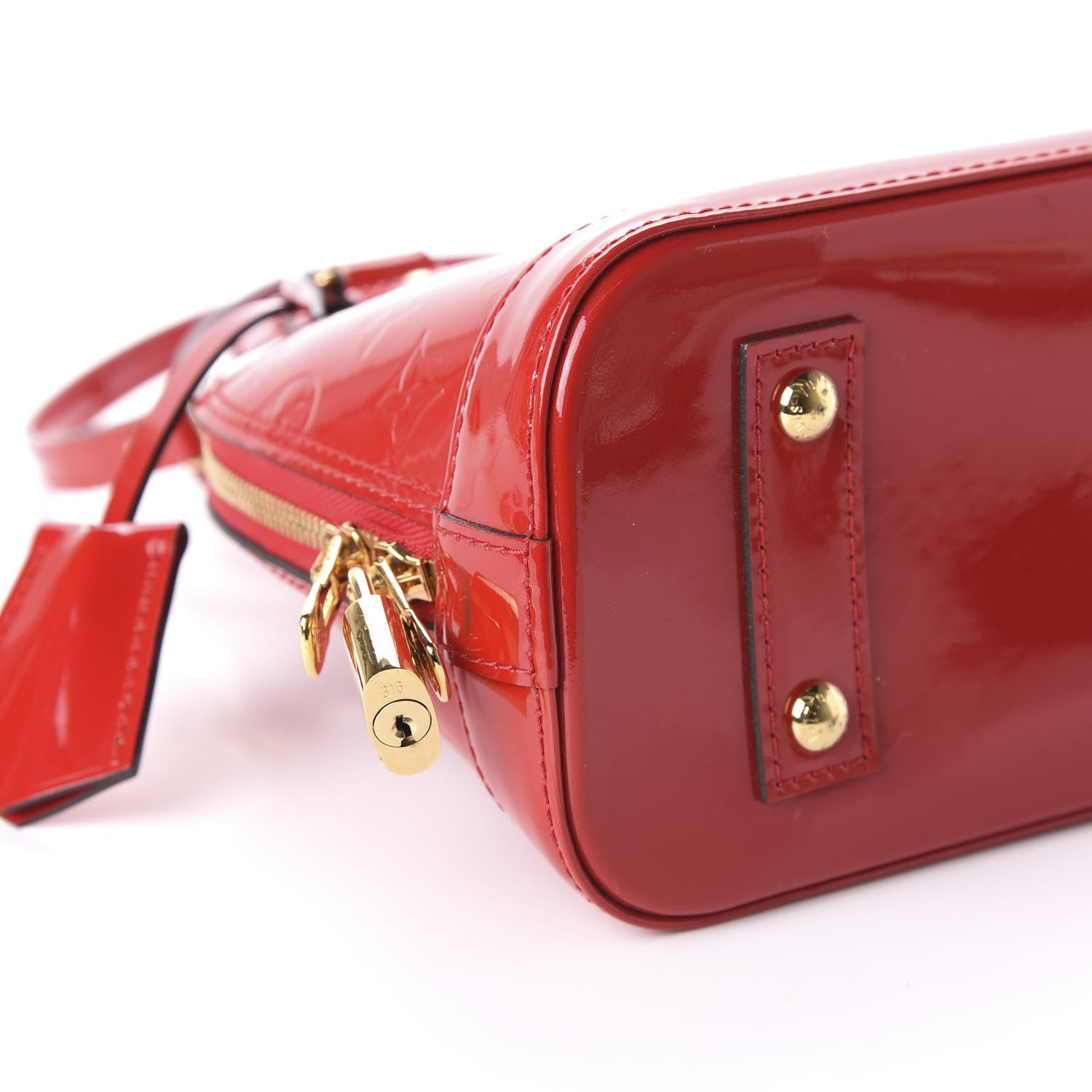 Louis Vuitton Vernis Alma BB Cherry 6 of 12