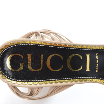 Gucci Malaga Kid Knotted Strap Crawford Platform Sandals 41 Skin Rose 7 of 9