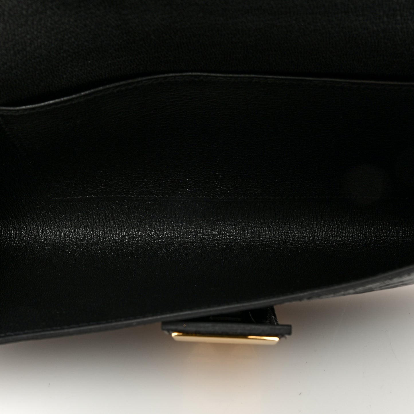 Shiny Alligator Medor Clutch 23 Black