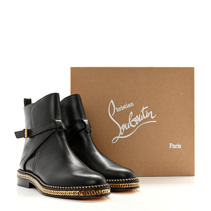 Christian Louboutin Calfskin Chain Flat Chelsea Boots 40 Testa Di Moro Bronze 11 of 11