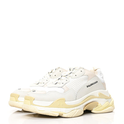 Balenciaga Fabric Mesh Mens Triple S Sneakers 41 White 3 of 6