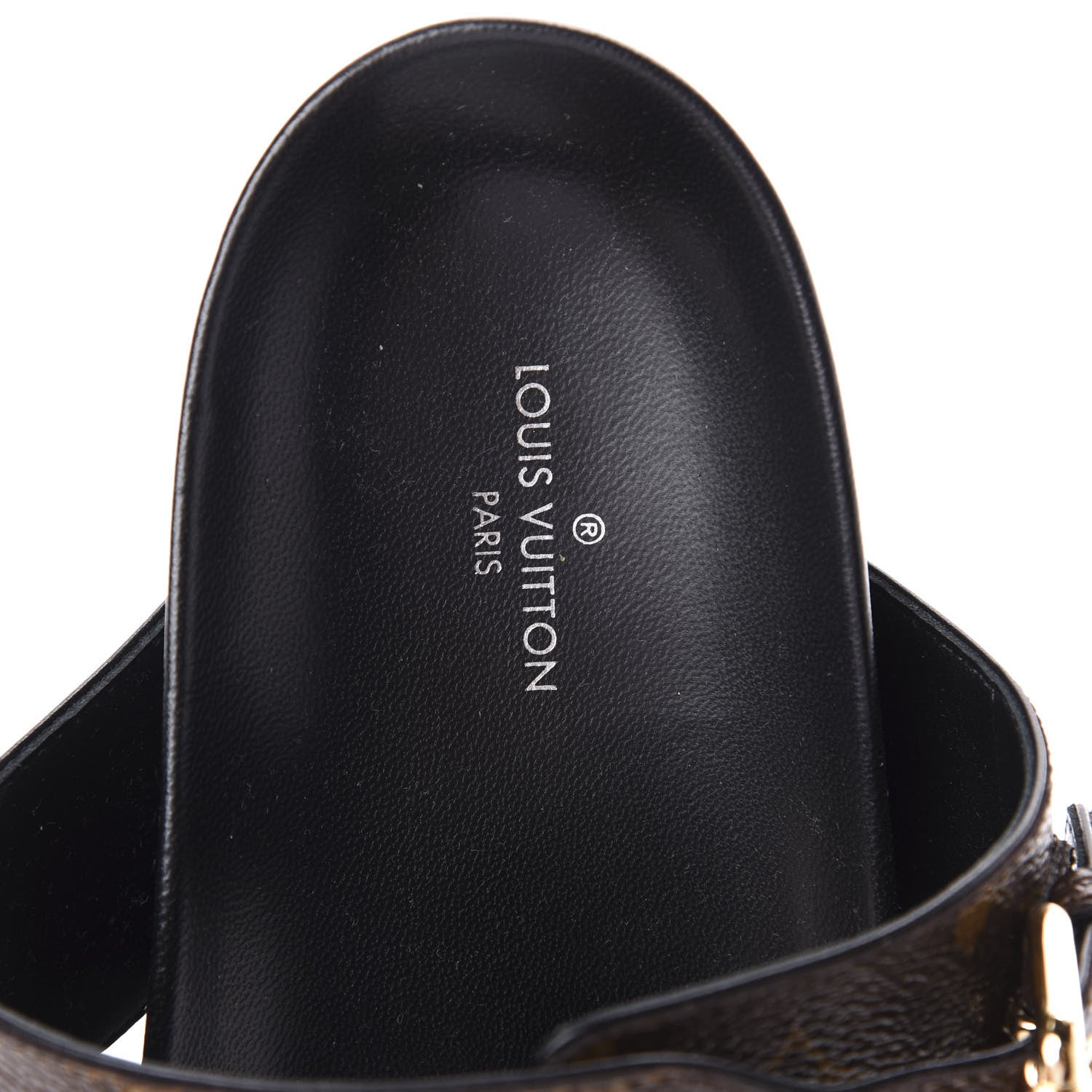 Louis Vuitton Monogram Bom Dia Mule Sandals 37.5 Black 5 of 7