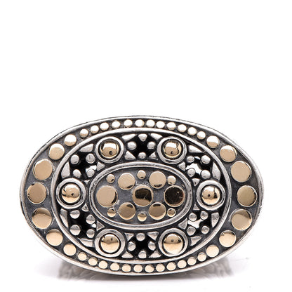 John Hardy Sterling Silver 18K Yellow Gold Jaisalmer Dot East-West Ring 54 7 1 of 6