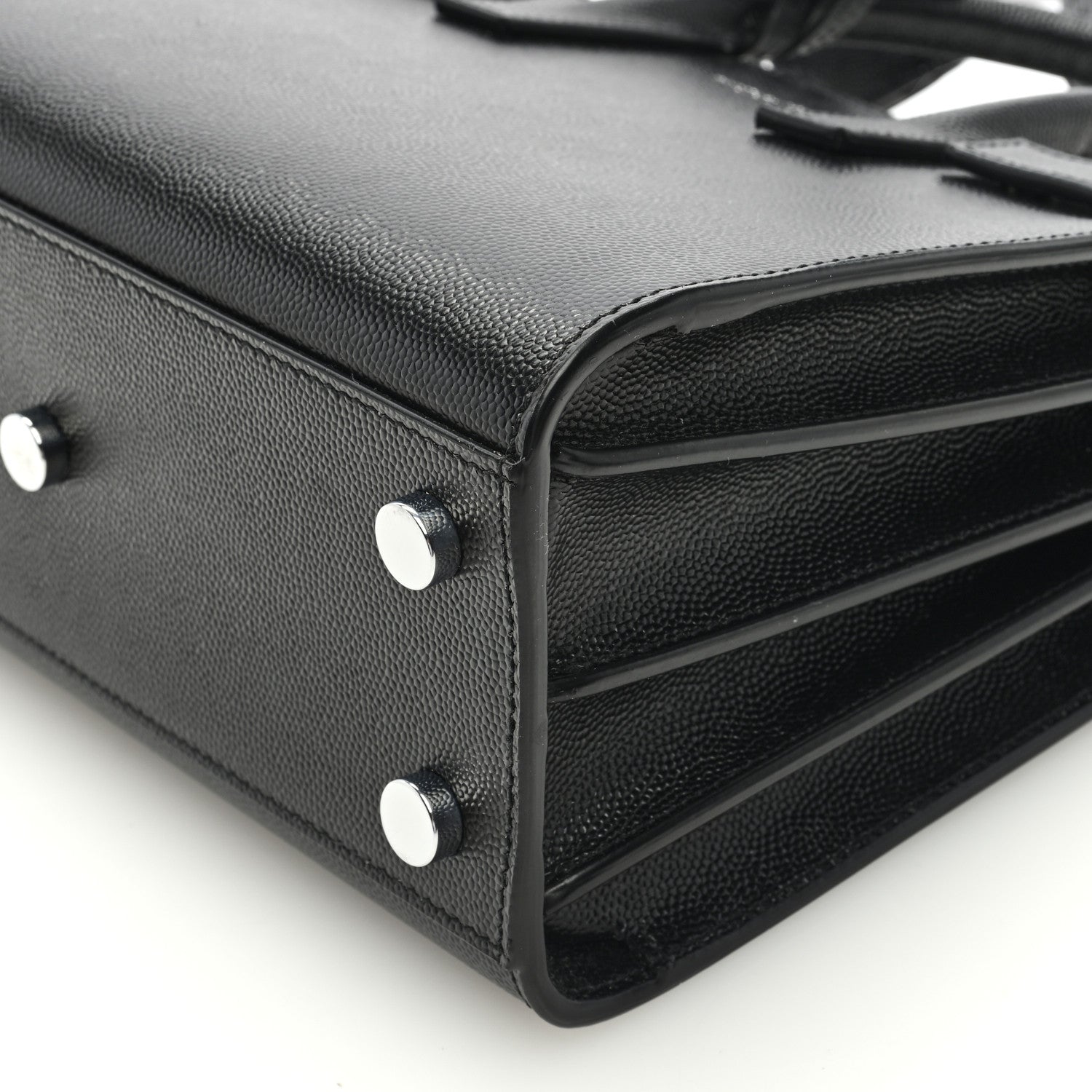 Saint Laurent SAINT LAURENT Grained Calfskin Nano Sac De Jour Black 10 of 10