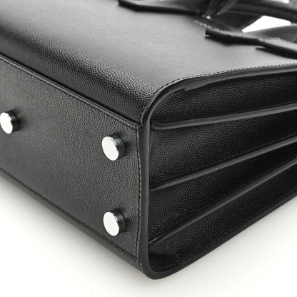 Saint Laurent SAINT LAURENT Grained Calfskin Nano Sac De Jour Black 10 of 10