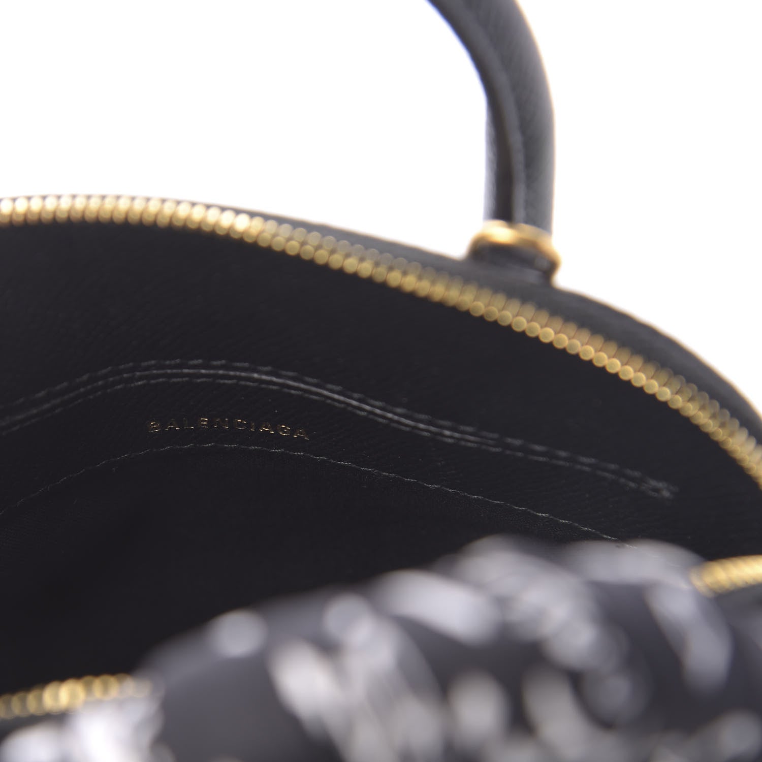 Balenciaga Grained Calfskin XXS Ville Top Handle Bag Scarf Black 8 of 9