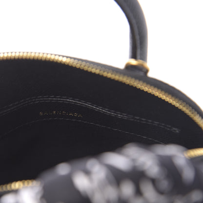 Balenciaga Grained Calfskin XXS Ville Top Handle Bag Scarf Black 8 of 9