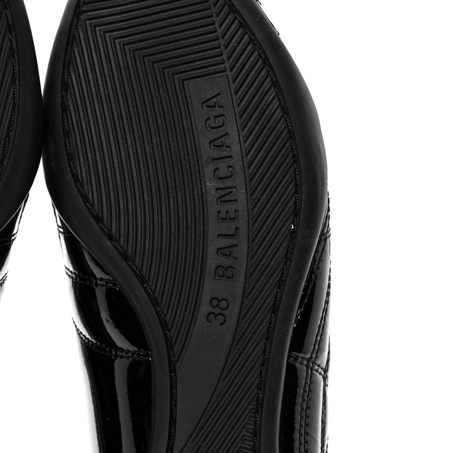 Patent Polyurethane Womens Zen Sneakers 38 Black