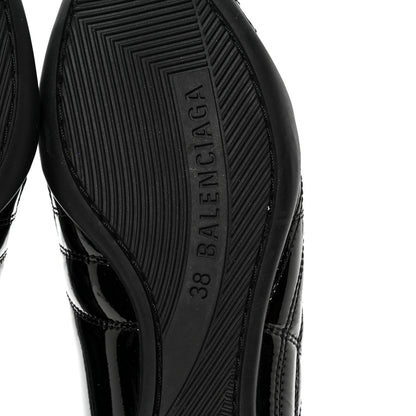 Balenciaga Patent Polyurethane Womens Zen Sneakers 38 Black 6 of 8