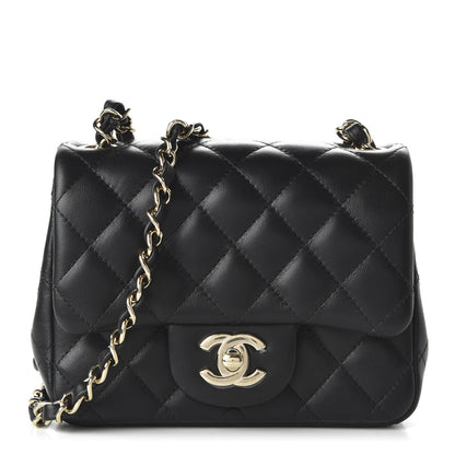 Chanel Lambskin Quilted Mini Square Flap Black 1 of 10