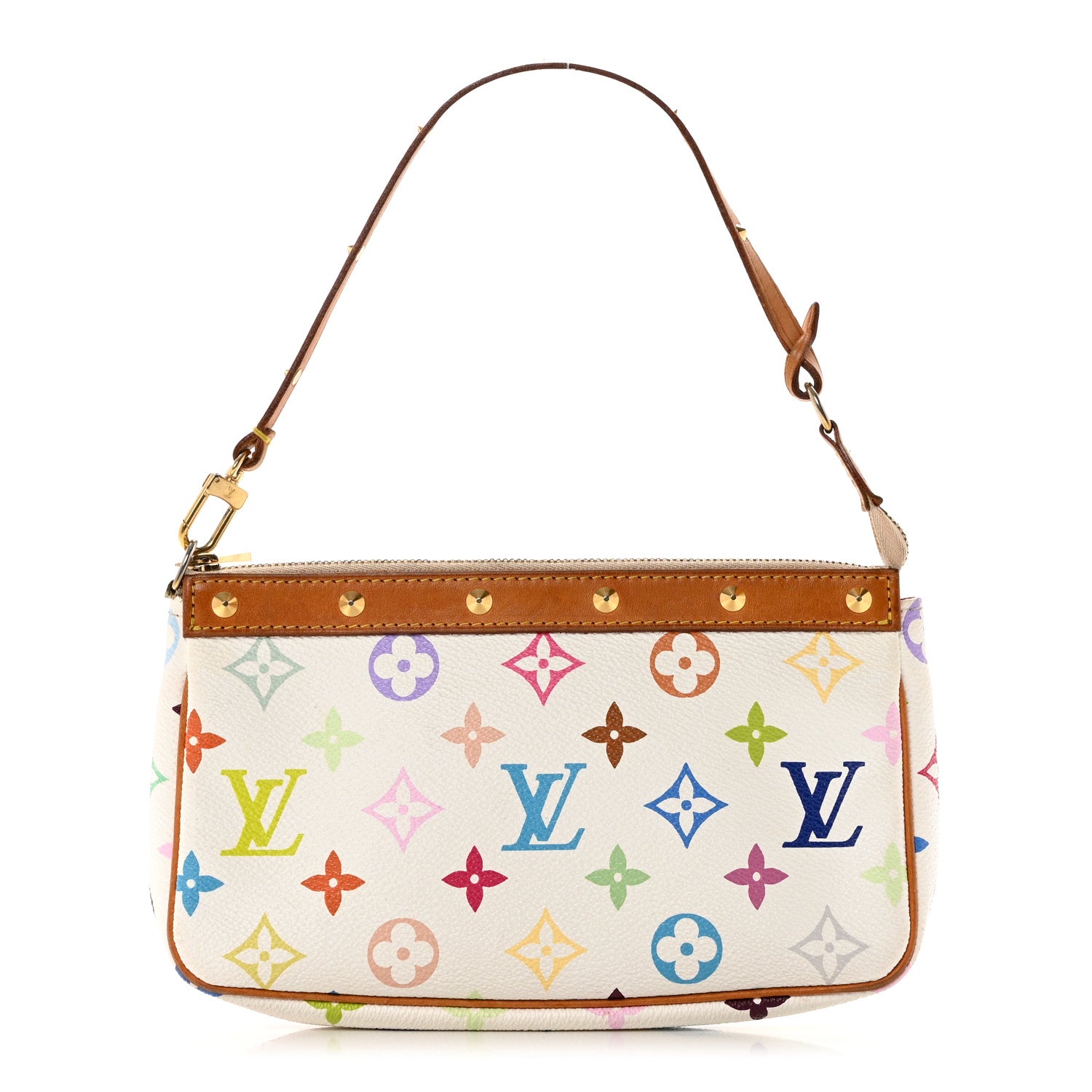 Louis Vuitton Monogram Multicolor Pochette Accessories White 1 of 10