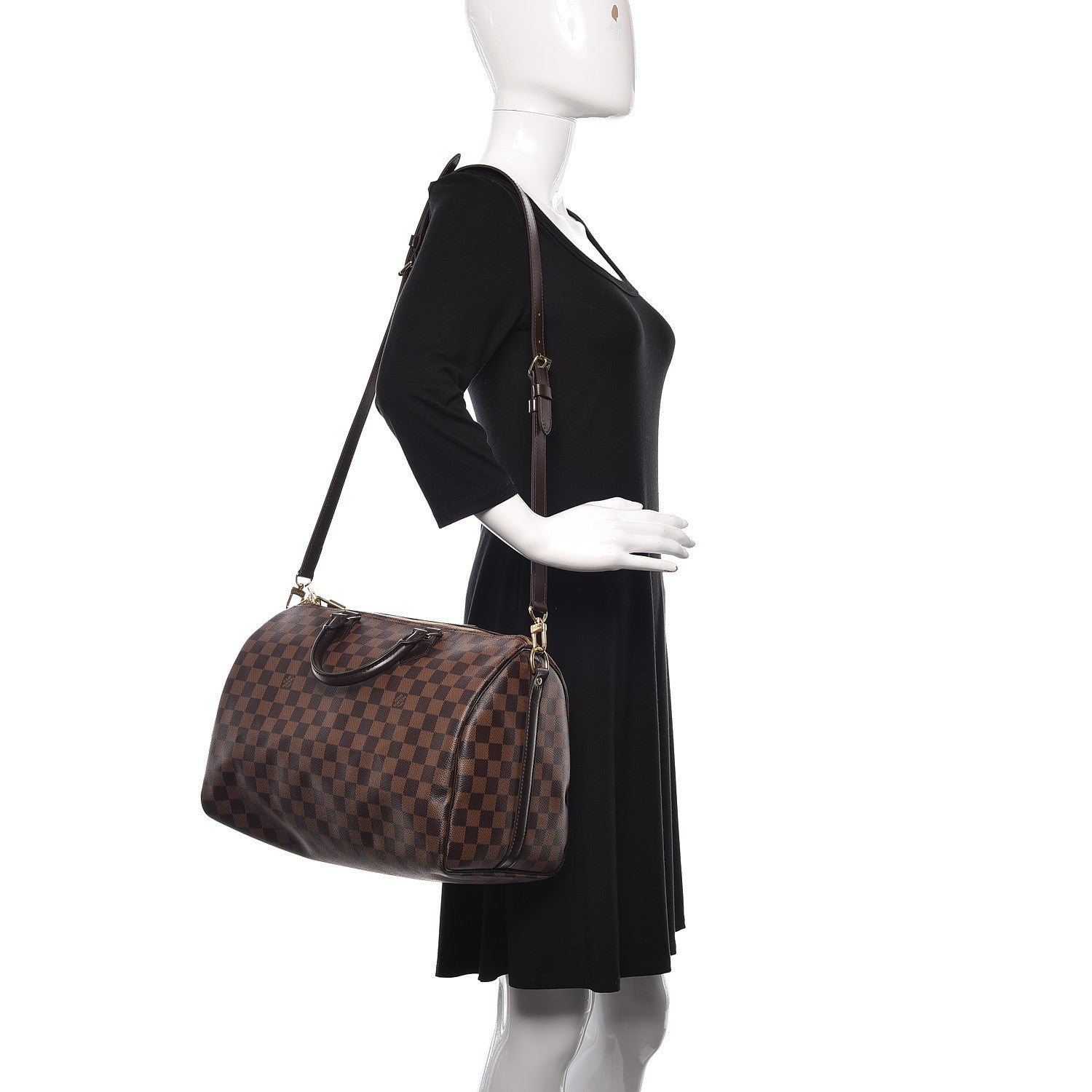Louis Vuitton Damier Ebene Speedy Bandouliere 35 3 of 10